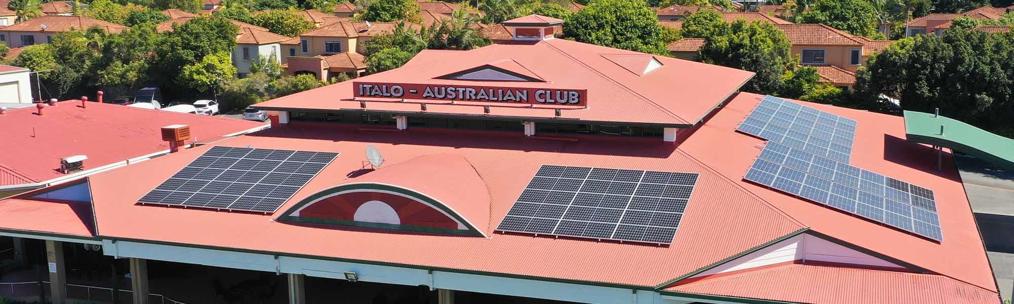 solar panels on roof of italo