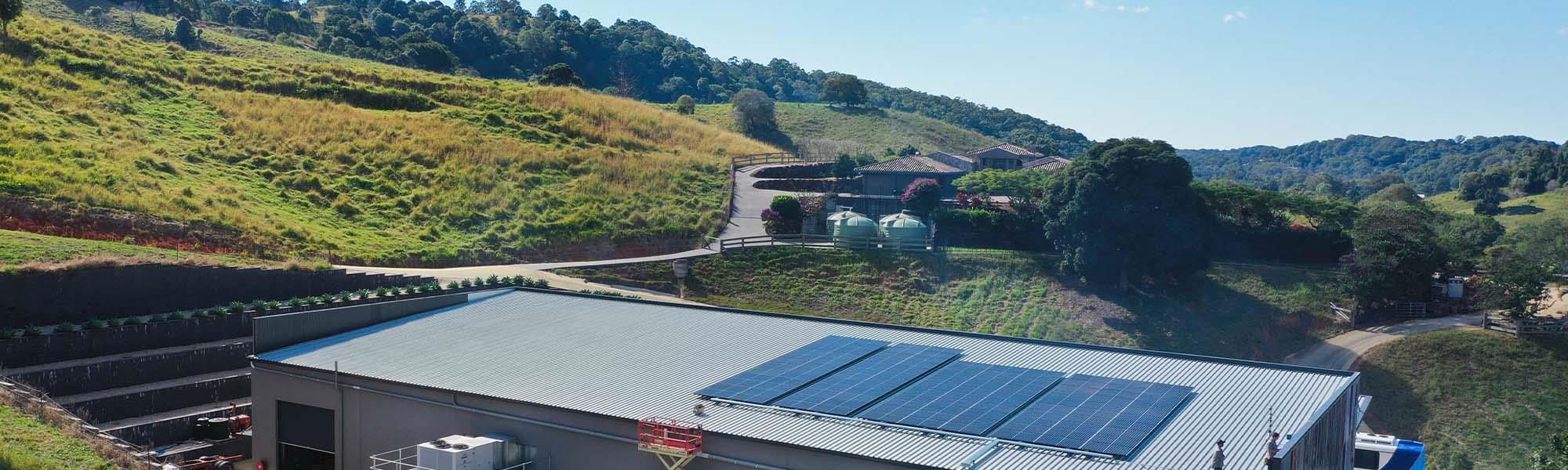 solar panels on commercial roof