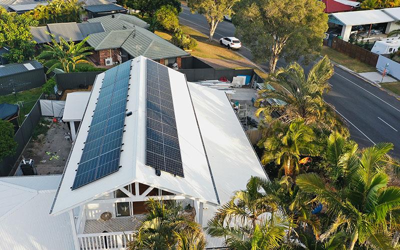 solar panels on residential home