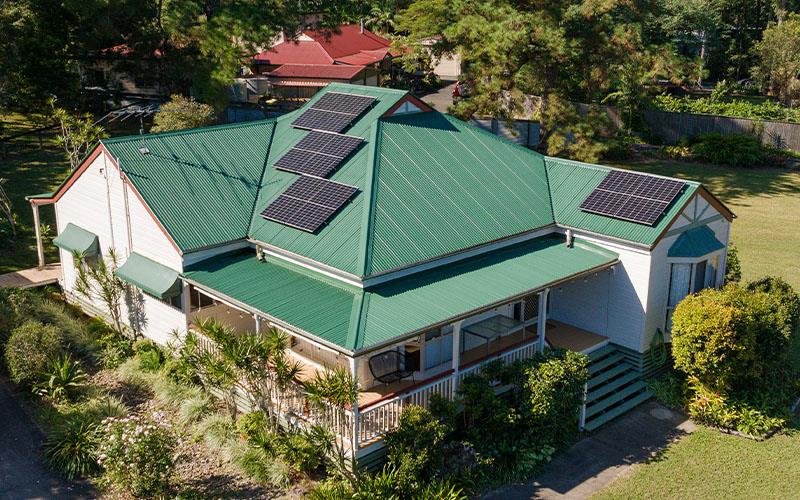 solar panels on sunshine coast home